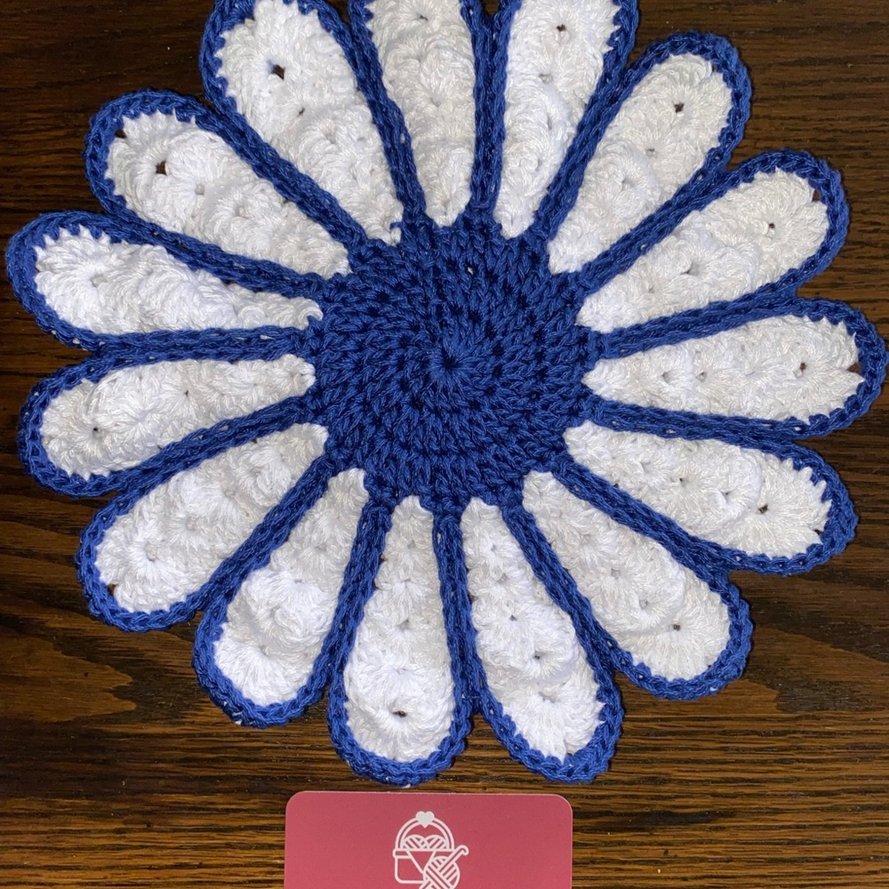 Handmade Double Thick
Crocheted Posie Pot Holder